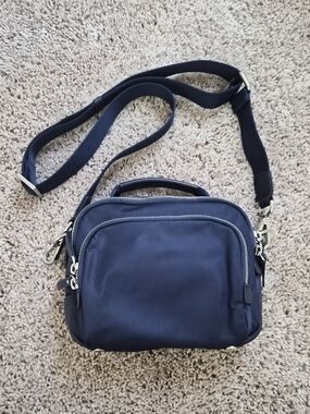 Quince Revive Nylon Crossbody Bag in Navy Blue